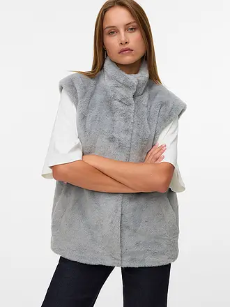 VERO MODA | Gilet in Pelliccia Sintetica VMSONJAPOPPY | grau
